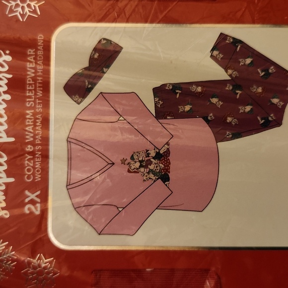 Simple Pleasure Cat Pajamas size 2x set Cats NEW - Picture 2 of 7